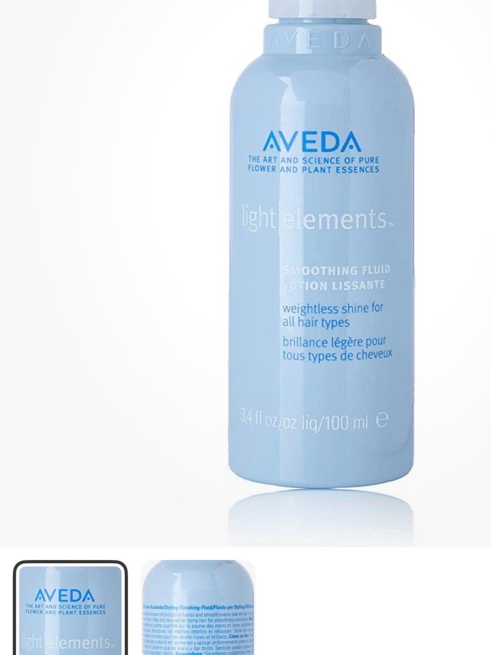 AVEDA Light Elements Smoothing Fluid - Pale Blue
